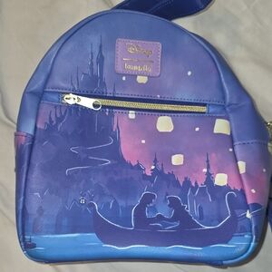 Disney Loungefly Rapunzel And Eugene Tangled Mini Backpack Bag Purse